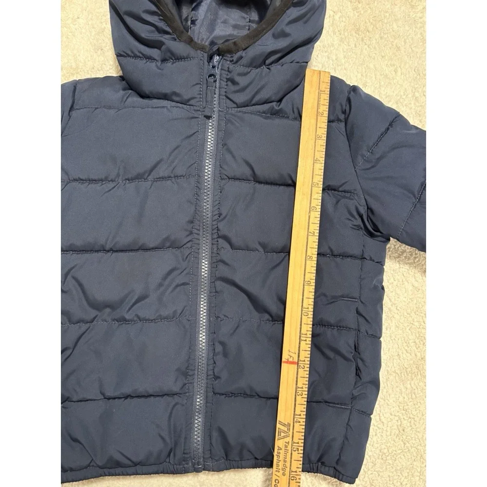The Children's Place Navy Blue Puffer Jacket Coat Unisex Boys Girls Size 4T Hood